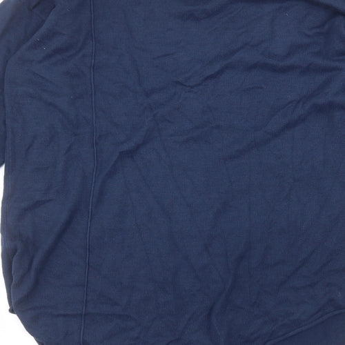 soft B Womens Blue  Acrylic Basic T-Shirt Size M Round Neck