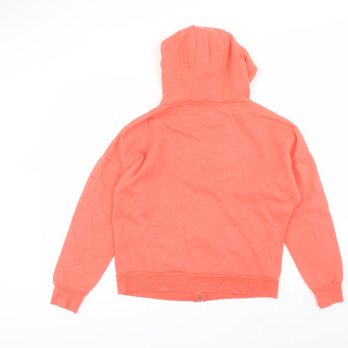 Atmosphere Womens Orange  Cotton Full Zip Hoodie Size 12
