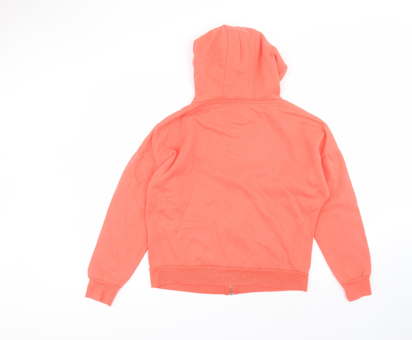 Atmosphere Womens Orange  Cotton Full Zip Hoodie Size 12