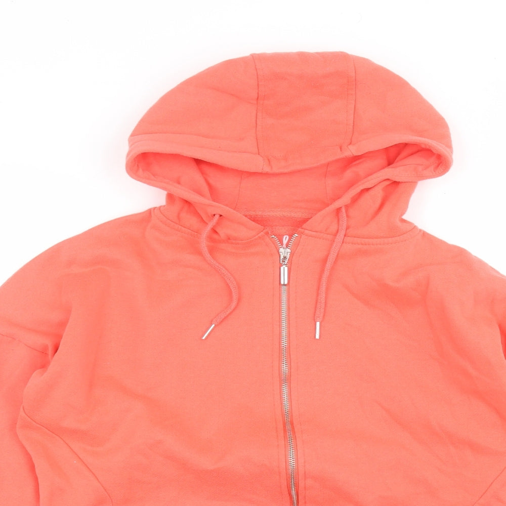 Atmosphere Womens Orange  Cotton Full Zip Hoodie Size 12