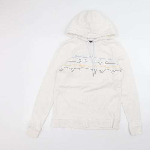 ESMARA Womens White  Polyester Pullover Hoodie Size S