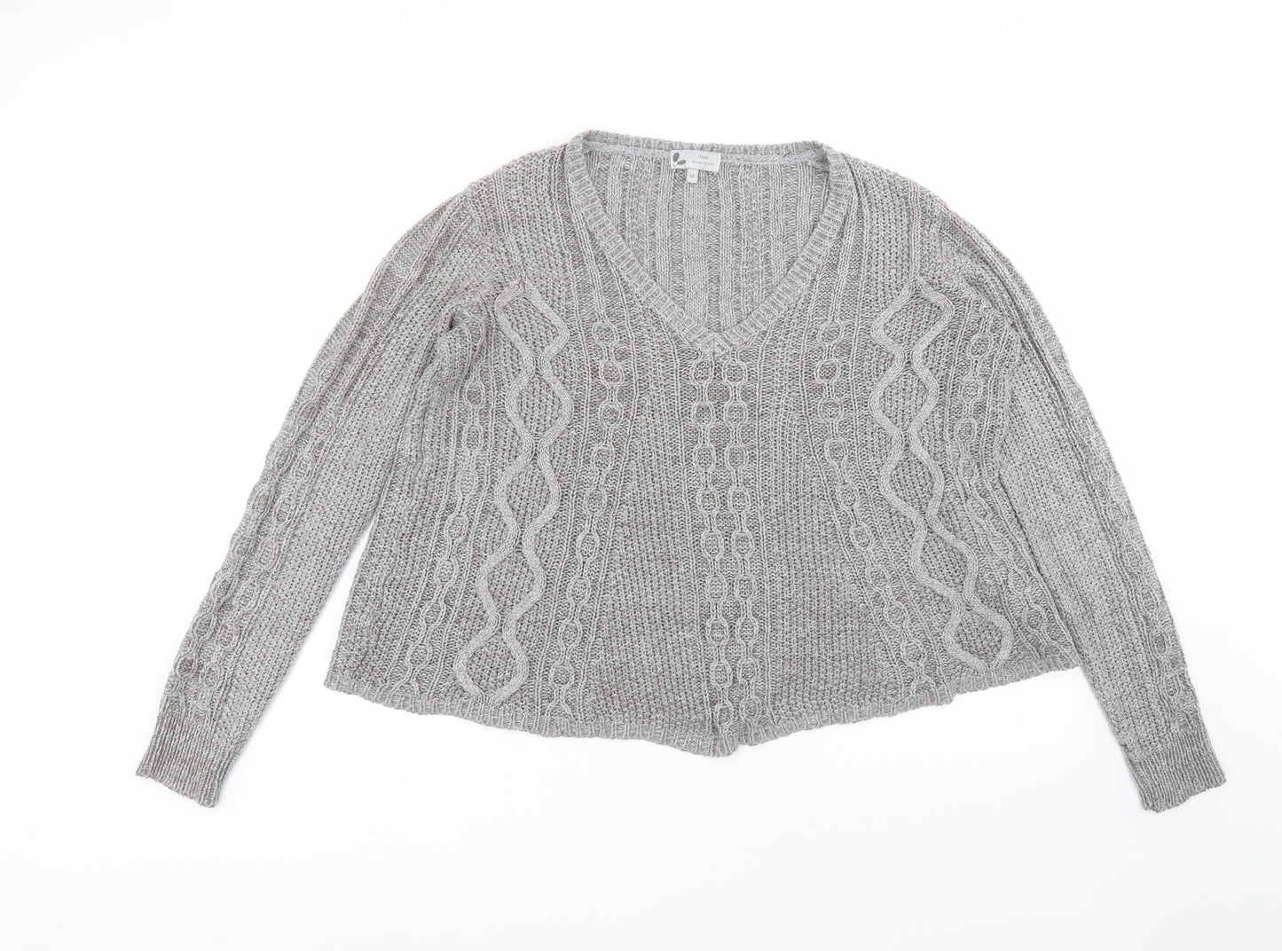 NEXT Womens Grey Round Neck  Acrylic Pullover Jumper Size M