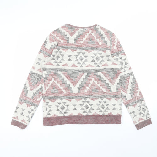 Atmosphere Womens White Round Neck  Cotton Pullover Jumper Size 10