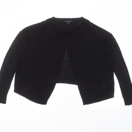 New Look Womens Black Round Neck  Acrylic Pullover Jumper Size M