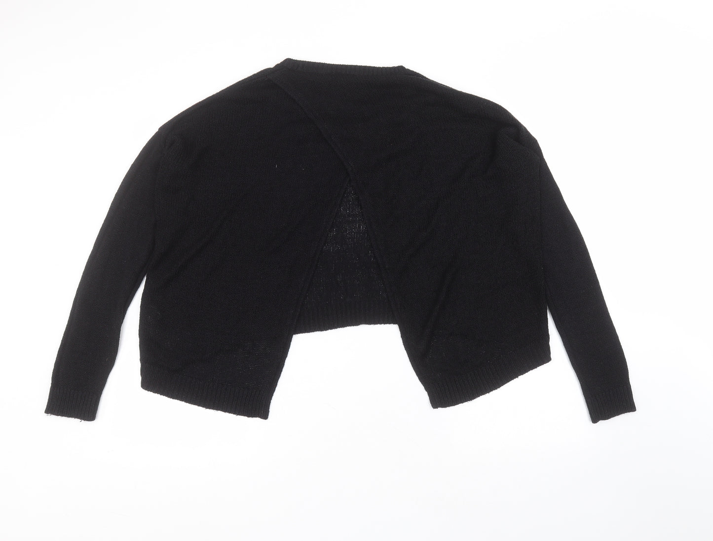 New Look Womens Black Round Neck  Acrylic Pullover Jumper Size M
