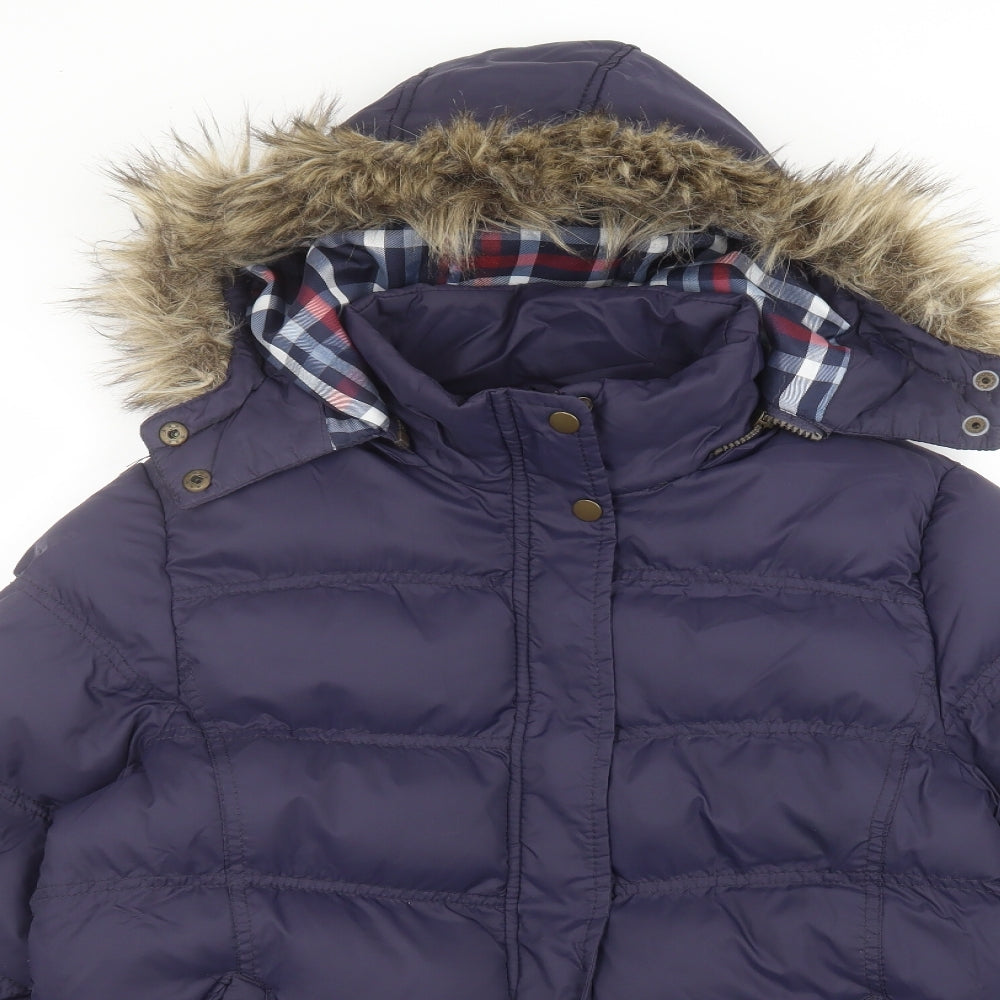 Brave Soul Womens Blue   Parka Coat Size XL