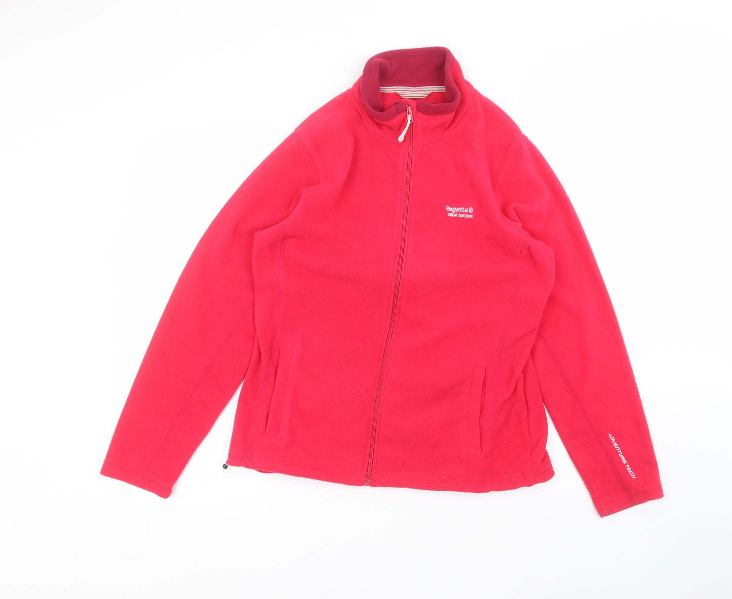 Regatta Womens Pink Round Neck  Polyester Full Zip Jumper Size 12