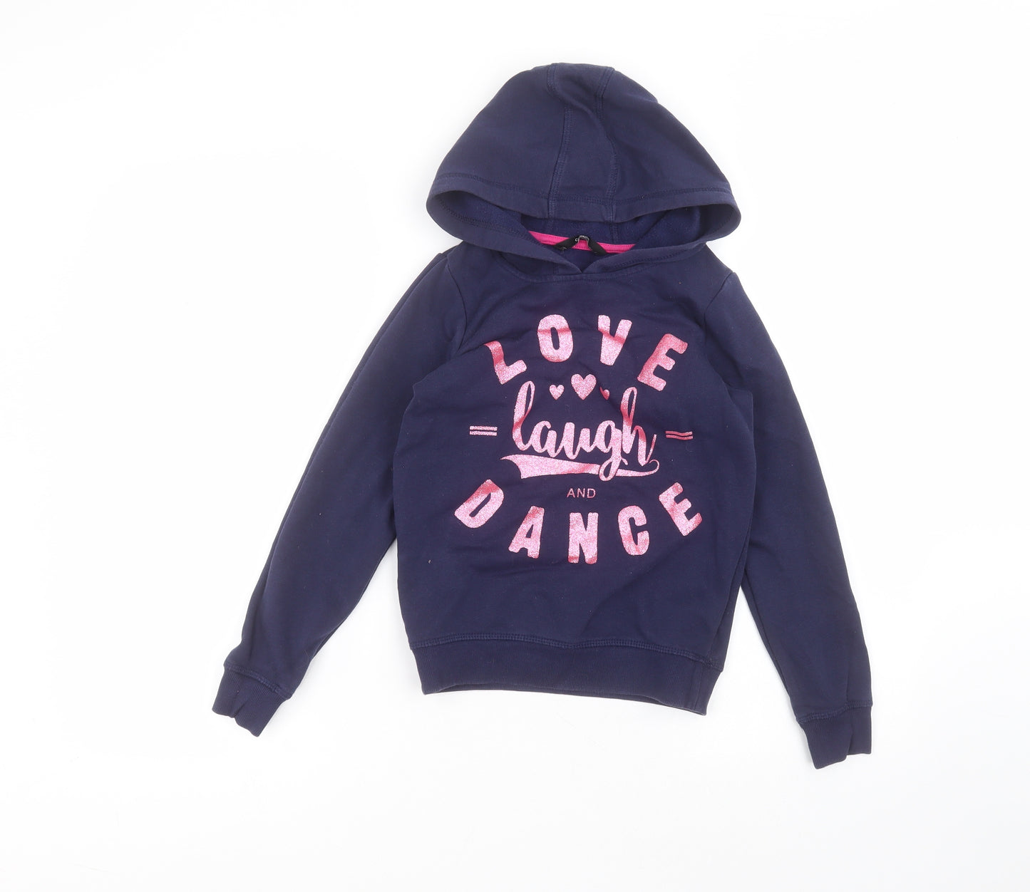 George Girls Blue  Cotton Pullover Hoodie Size 9-10 Years