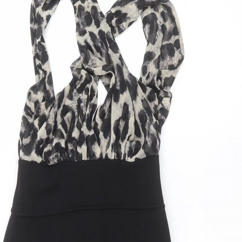 River Island Womens Black  Polyester Pencil Dress  Size 10  Round Neck