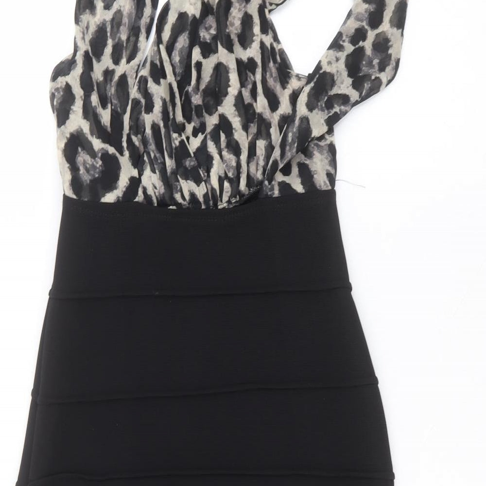 River Island Womens Black  Polyester Pencil Dress  Size 10  Round Neck