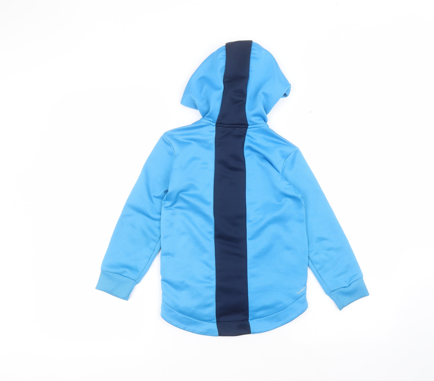 adidas Boys Blue  Polyester Full Zip Hoodie Size 5-6 Years