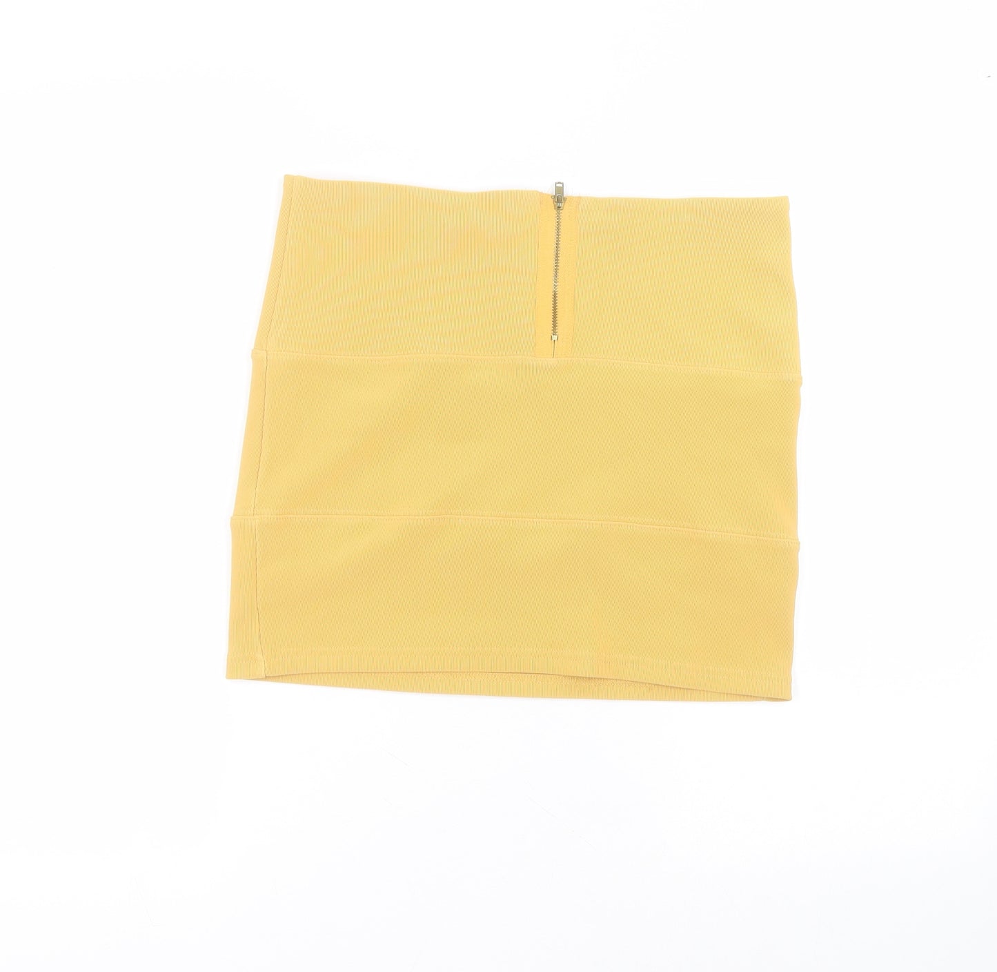 Papaya Womens Yellow  Polyester Mini Skirt Size 12