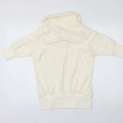 Nike Womens Ivory Collared  Modal Full Zip Jumper Size 8