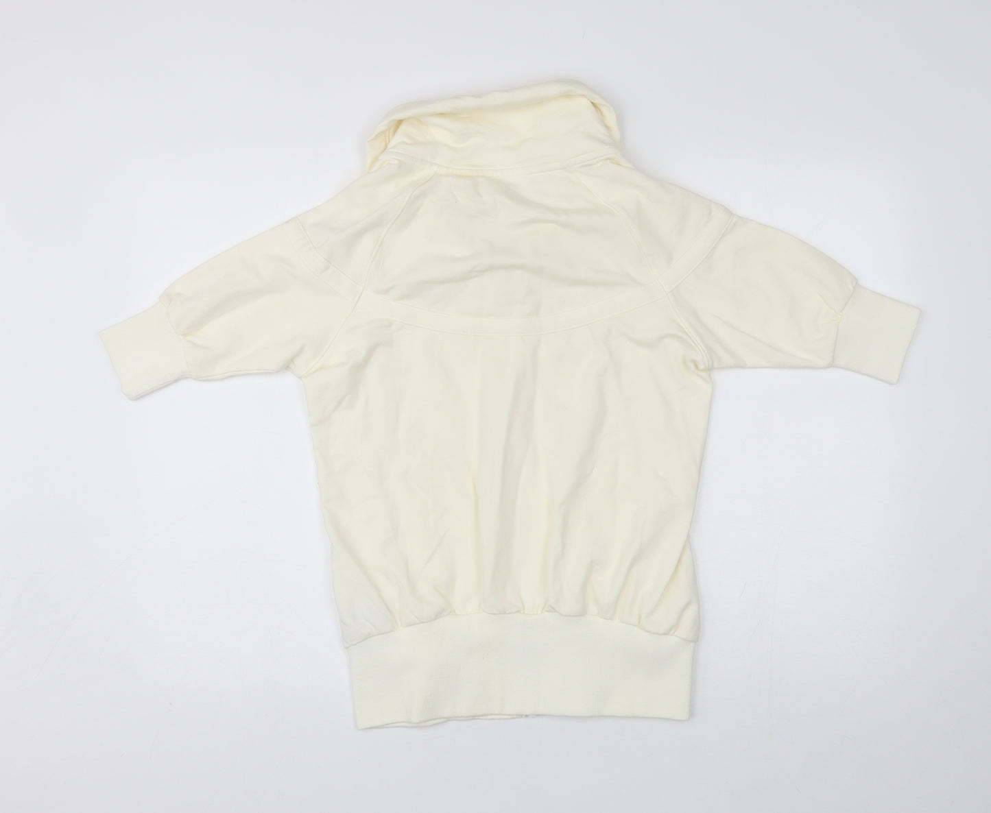 Nike Womens Ivory Collared  Modal Full Zip Jumper Size 8