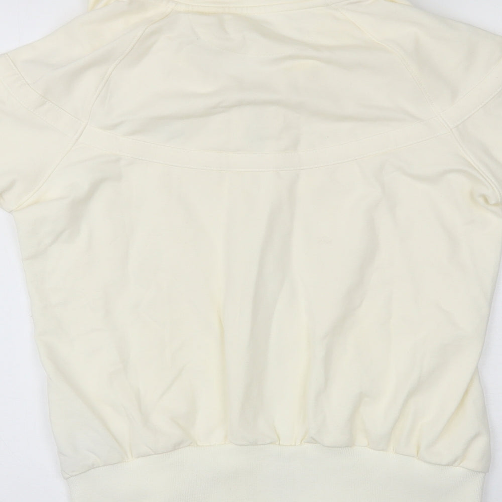 Nike Womens Ivory Collared  Modal Full Zip Jumper Size 8