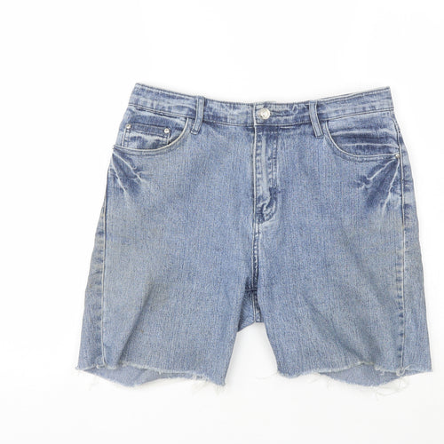 Blue Fashion Womens Blue  Cotton Chino Shorts Size 44 L6 in Regular
