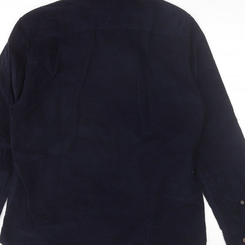 Taylor & Hunt Mens Blue  Cotton  Button-Up Size M Collared