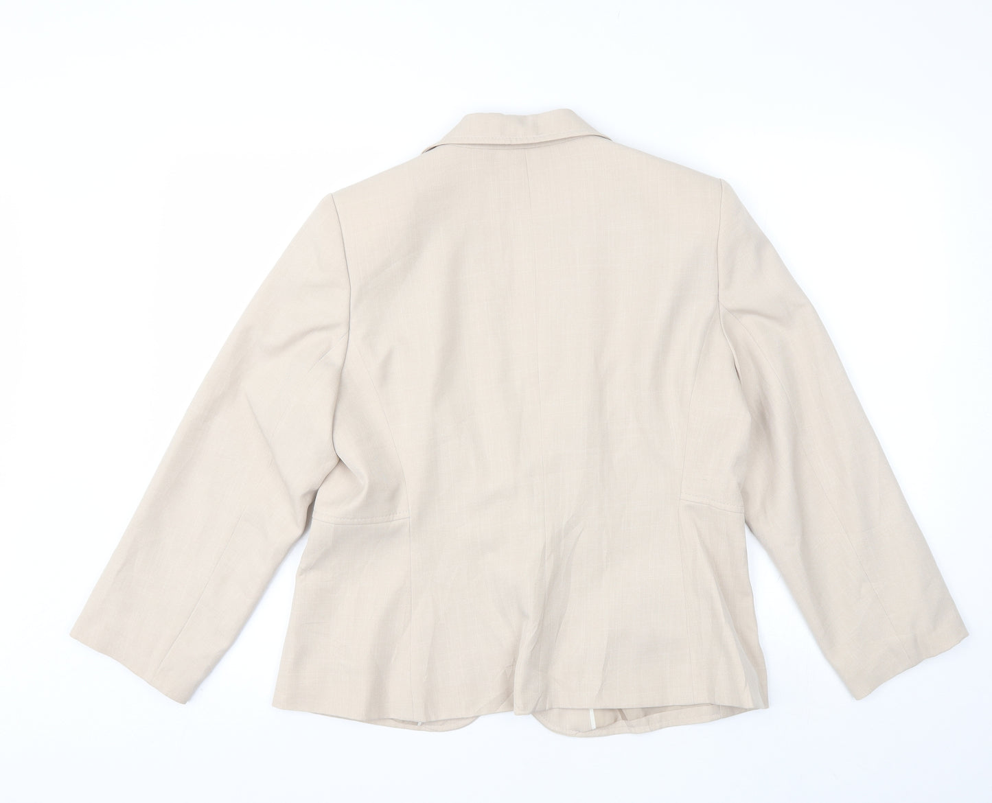 Marks and Spencer Womens Beige   Jacket Blazer Size 16