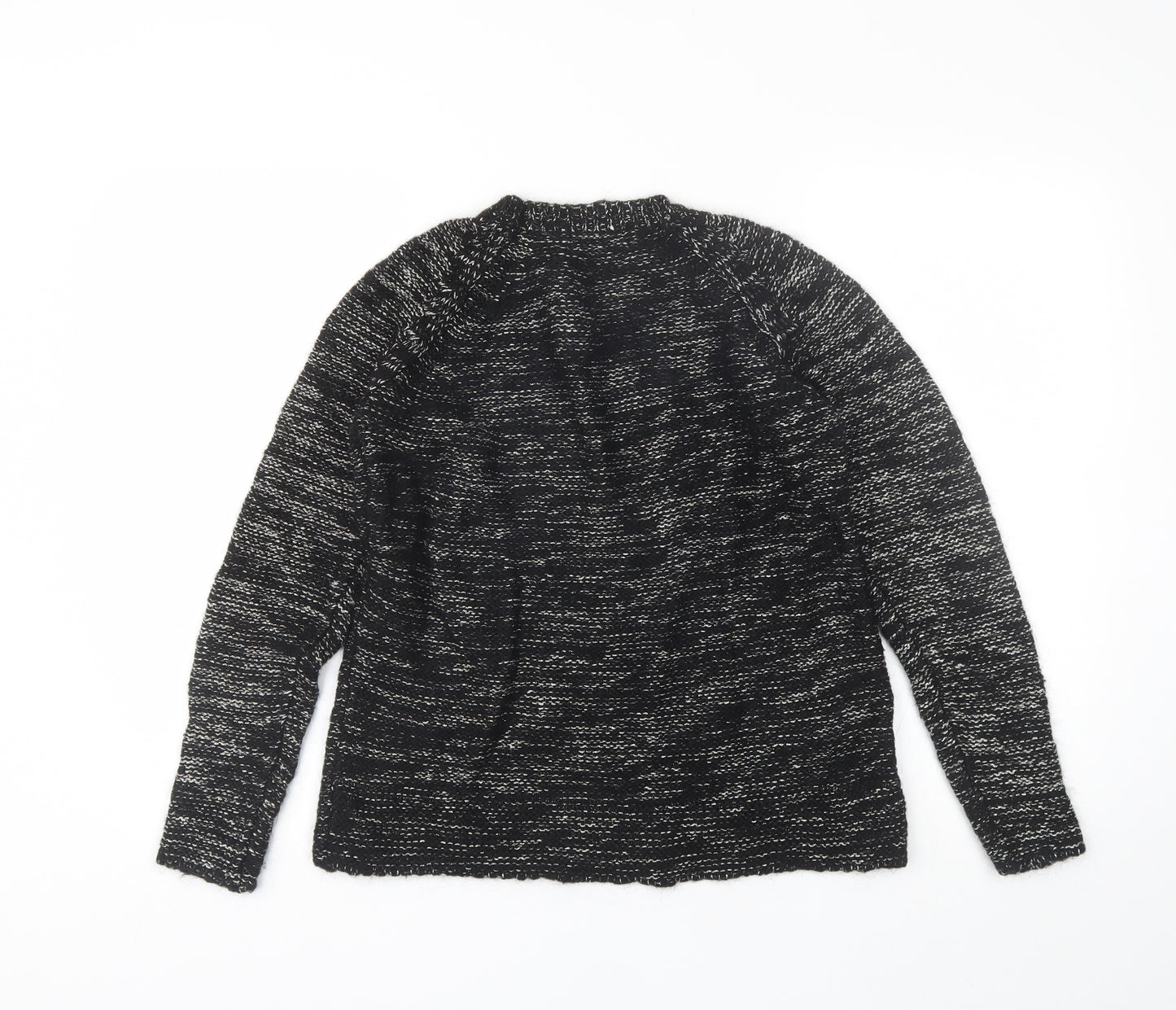 NEXT Womens Black Round Neck  Acrylic Pullover Jumper Size 8
