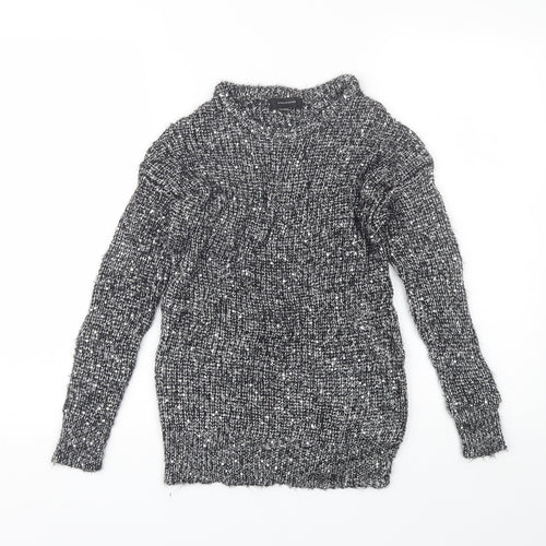 Atmosphere Womens Black Round Neck  Polyester Pullover Jumper Size 8