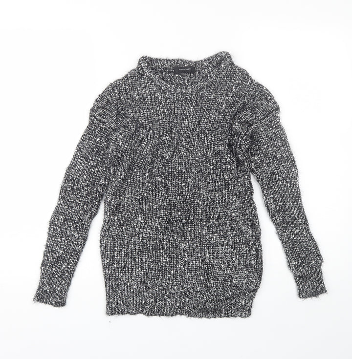 Atmosphere Womens Black Round Neck Polyester Pullover Jumper Size 8