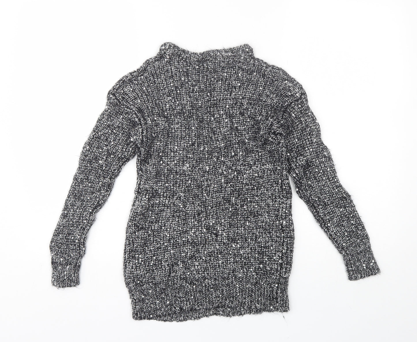 Atmosphere Womens Black Round Neck  Polyester Pullover Jumper Size 8