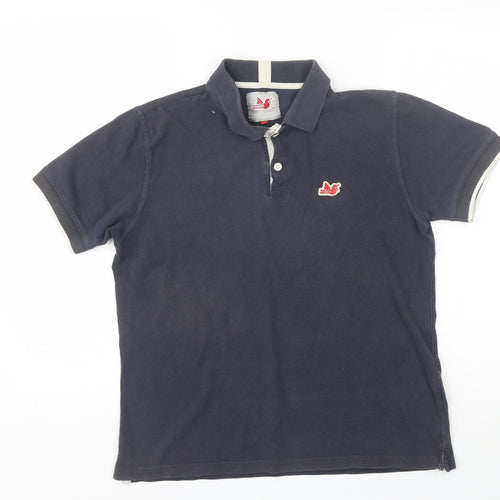 PEACEFUL HOOLIGAN Mens Blue  Cotton  Polo Size M Collared