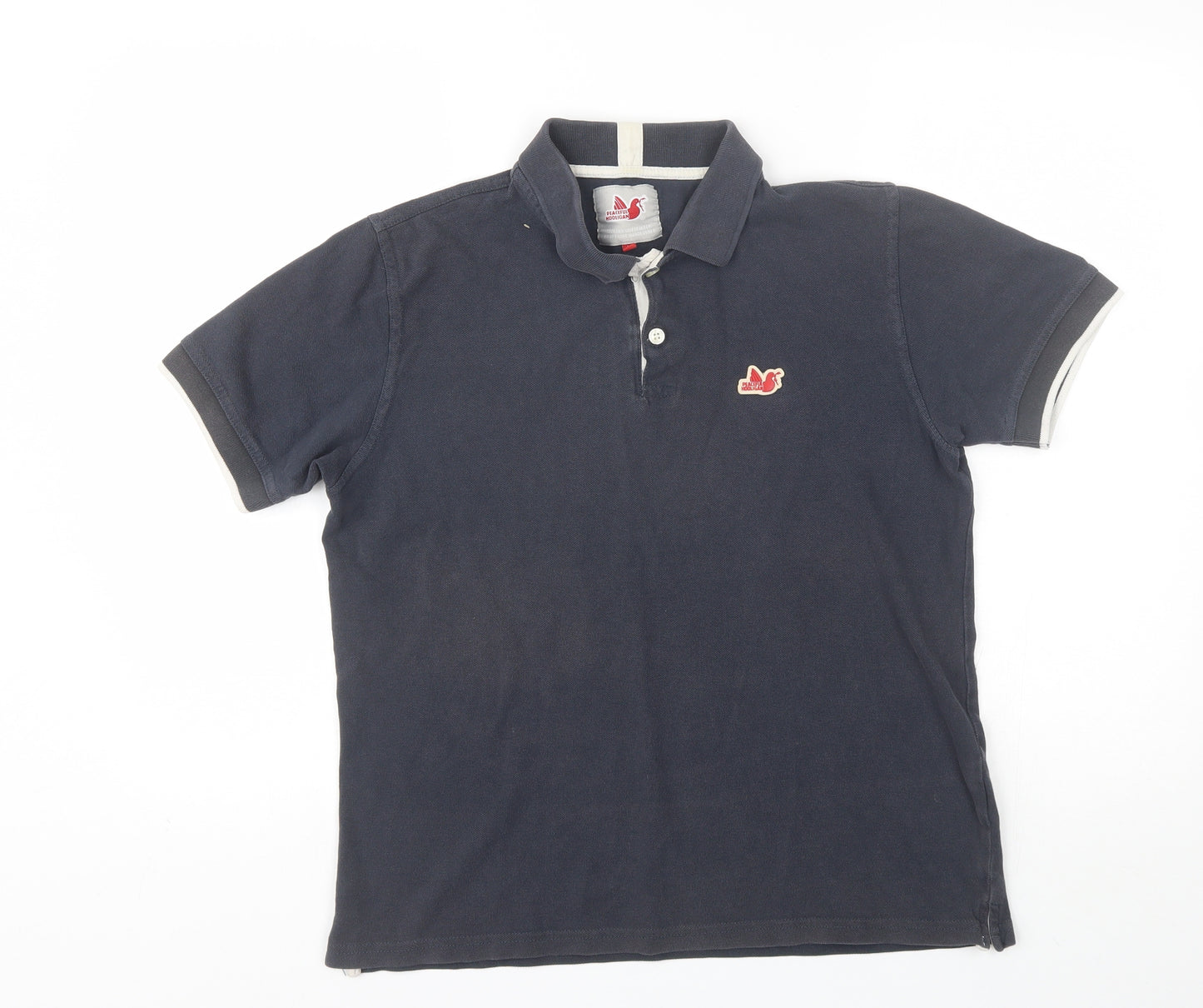 PEACEFUL HOOLIGAN Mens Blue  Cotton  Polo Size M Collared