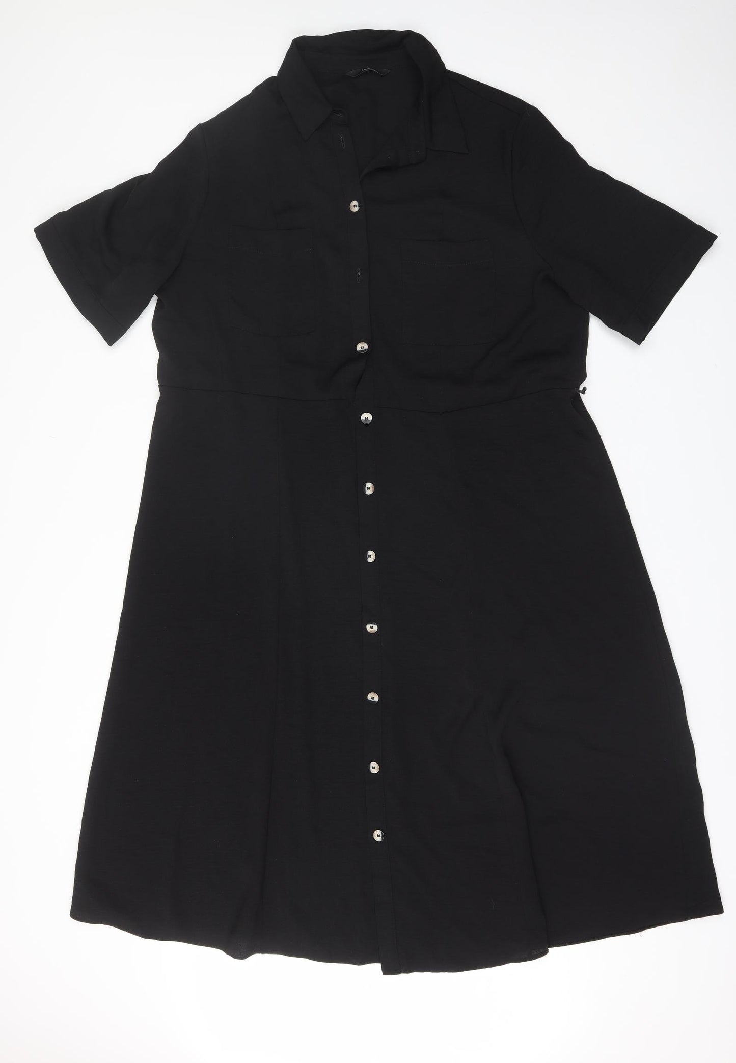 George Womens Black  Polyester Shift  Size 20  Collared