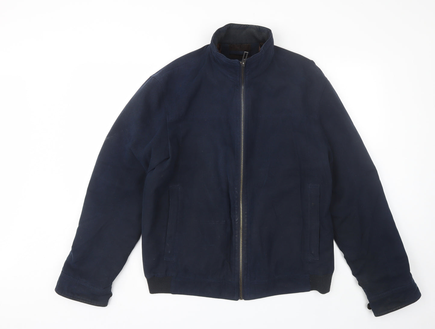 Marks and Spencer Mens Blue   Bomber Jacket Jacket Size L