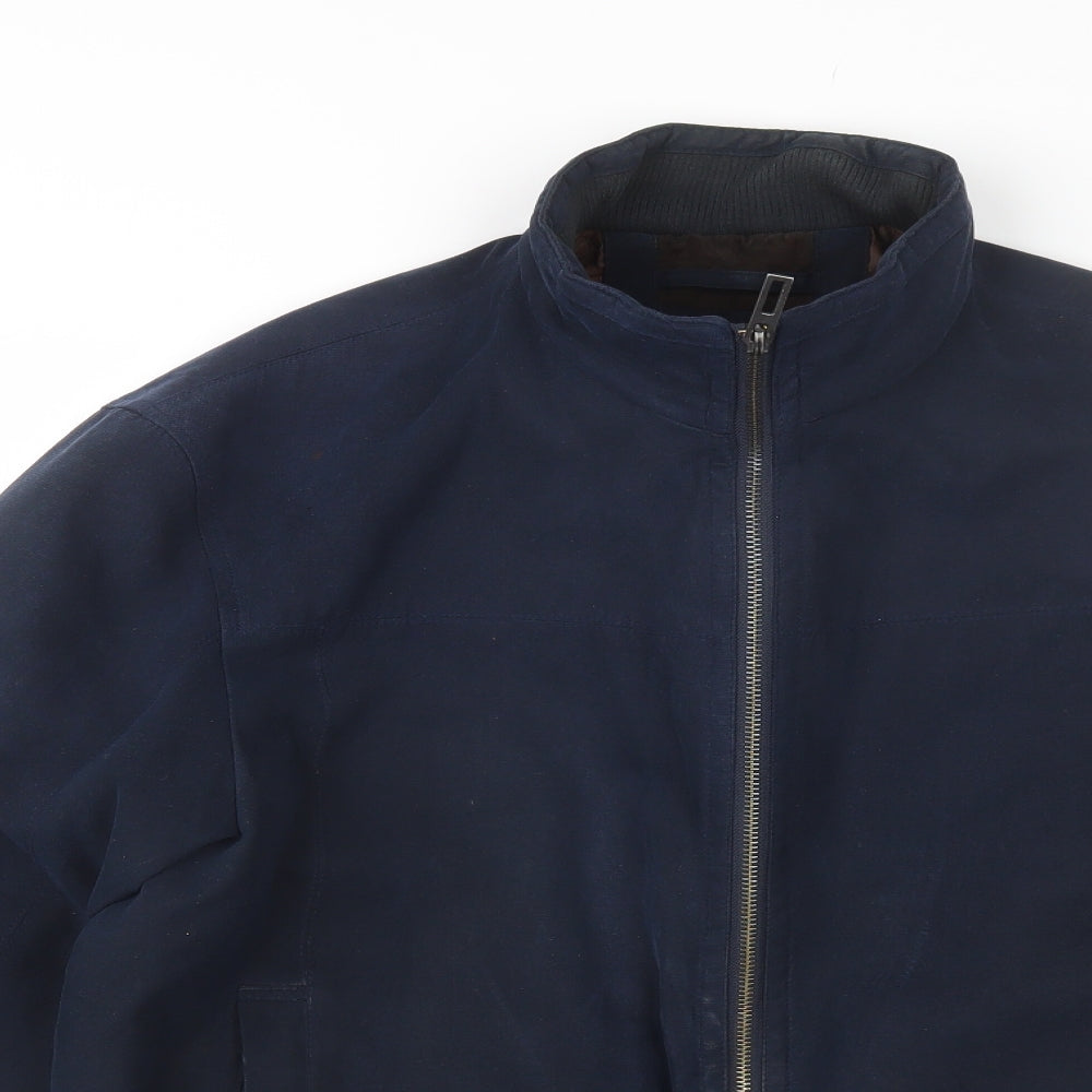 Marks and Spencer Mens Blue   Bomber Jacket Jacket Size L