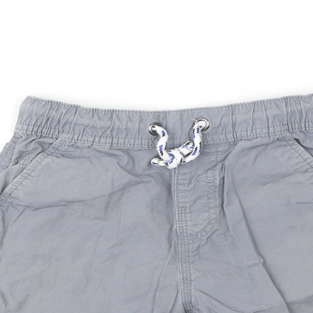 Marks and Spencer Boys Grey  Cotton Bermuda Shorts Size 7-8 Years  Regular
