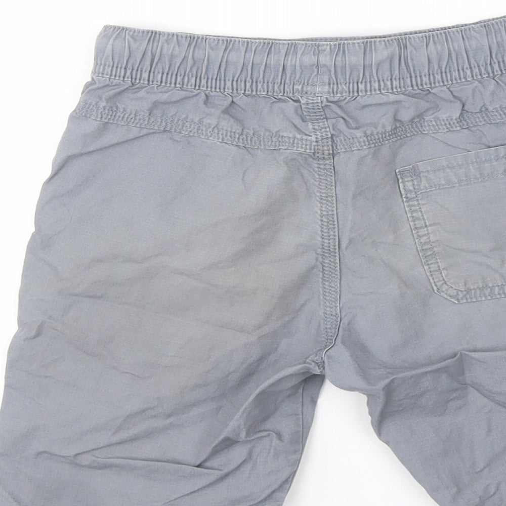 Marks and Spencer Boys Grey  Cotton Bermuda Shorts Size 7-8 Years  Regular