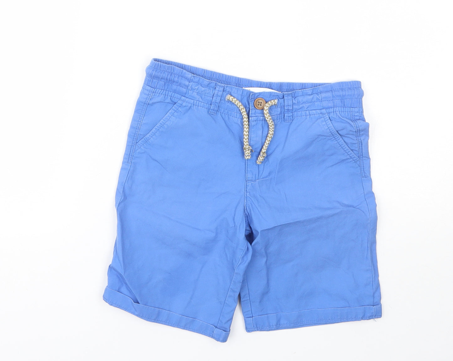 Marks and Spencer Boys Blue  Cotton Bermuda Shorts Size 6-7 Years  Regular