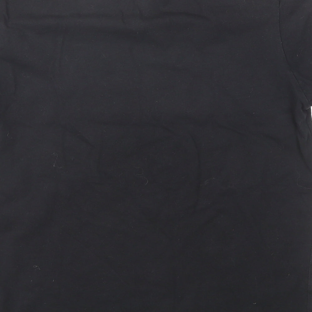 Billabong Womens Black  Cotton Basic T-Shirt Size 12 Round Neck