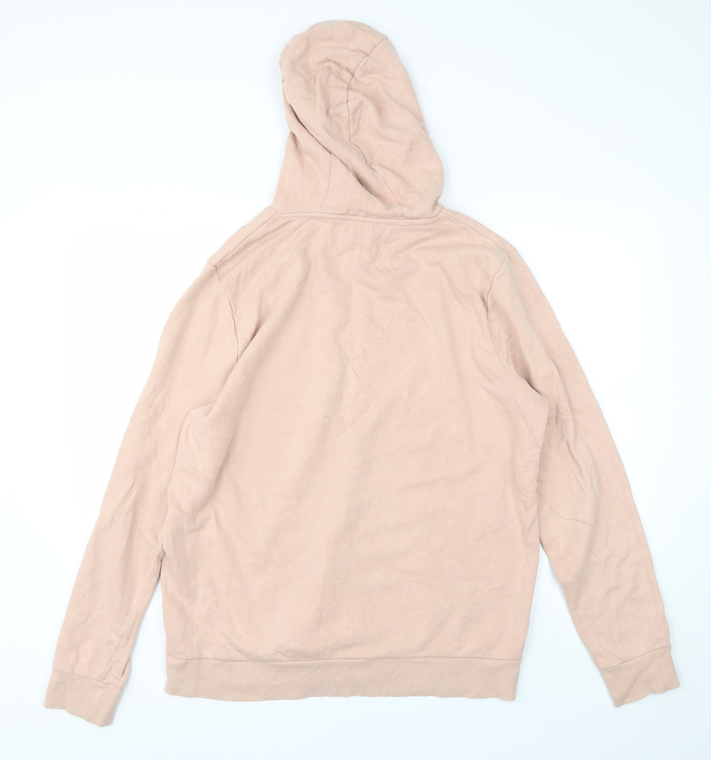 New Look Mens Pink  Cotton Pullover Hoodie Size L