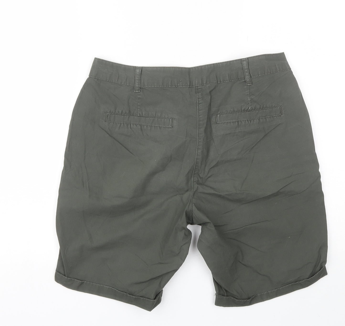 Dorothy Perkins Womens Green  Cotton Chino Shorts Size 6 L8 in Regular