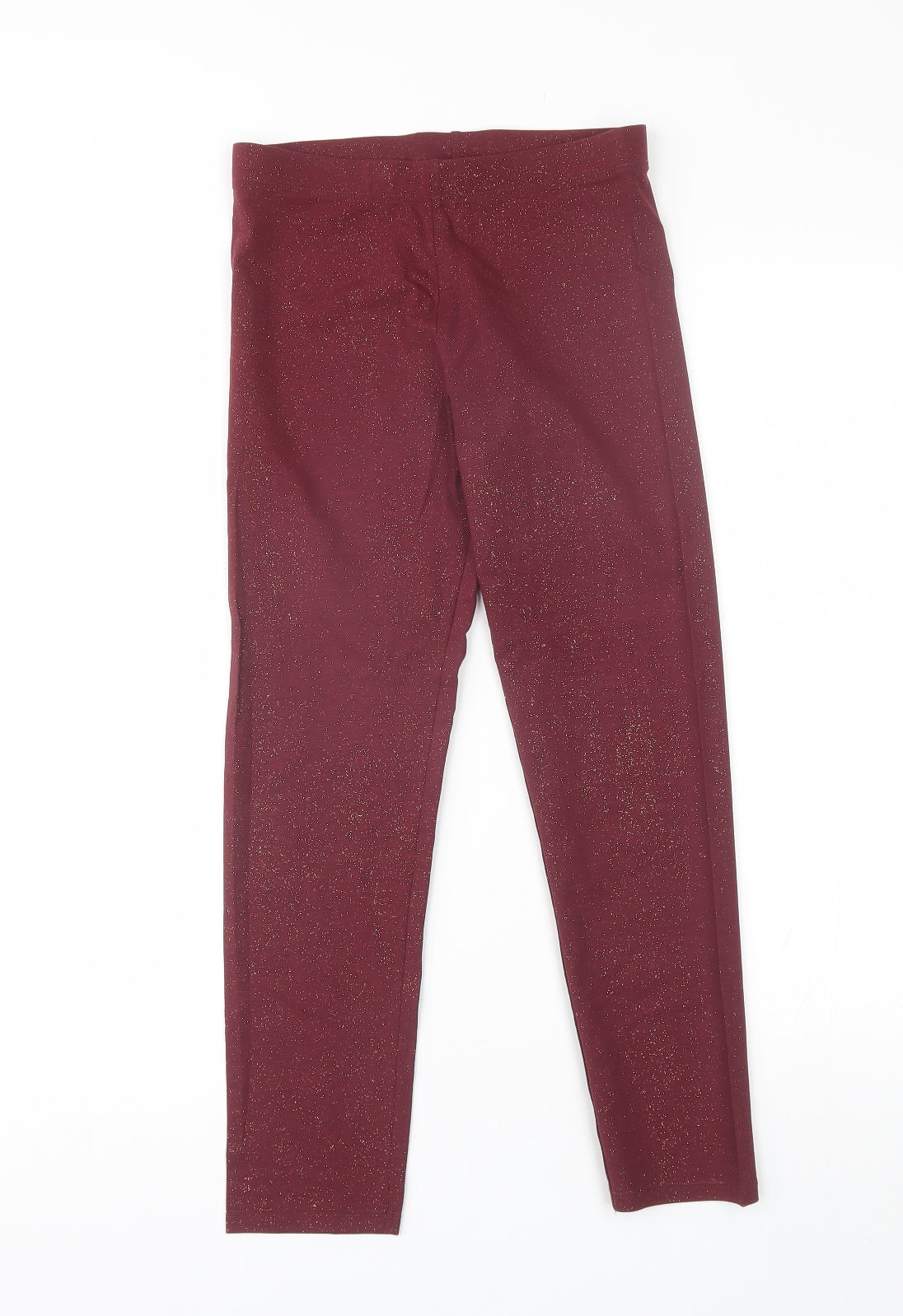 Nutmeg Girls Red  Cotton Jogger Trousers Size 11-12 Years  Regular