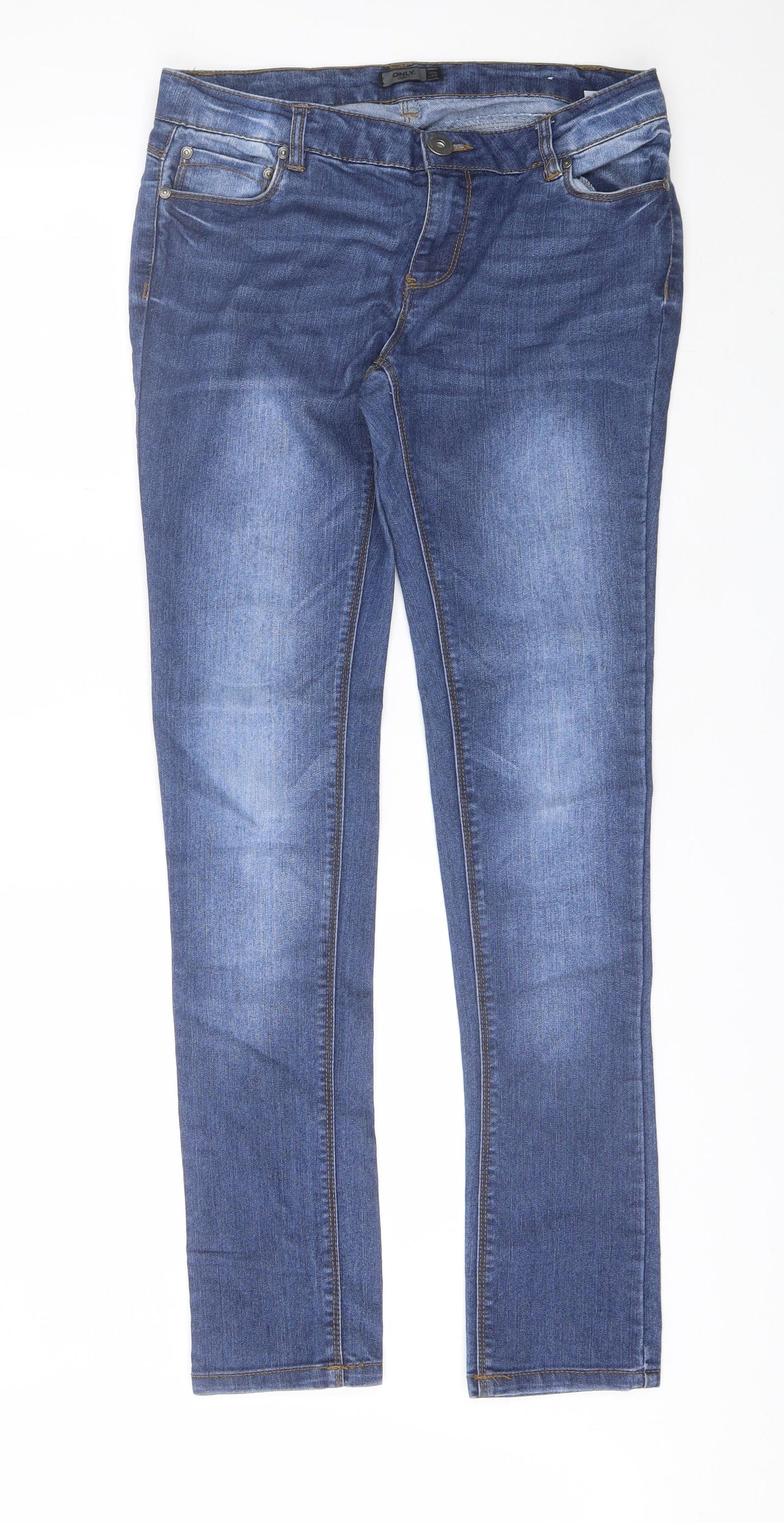 Only Womens Blue  Cotton Skinny Jeans Size 32 in L32 in Regular