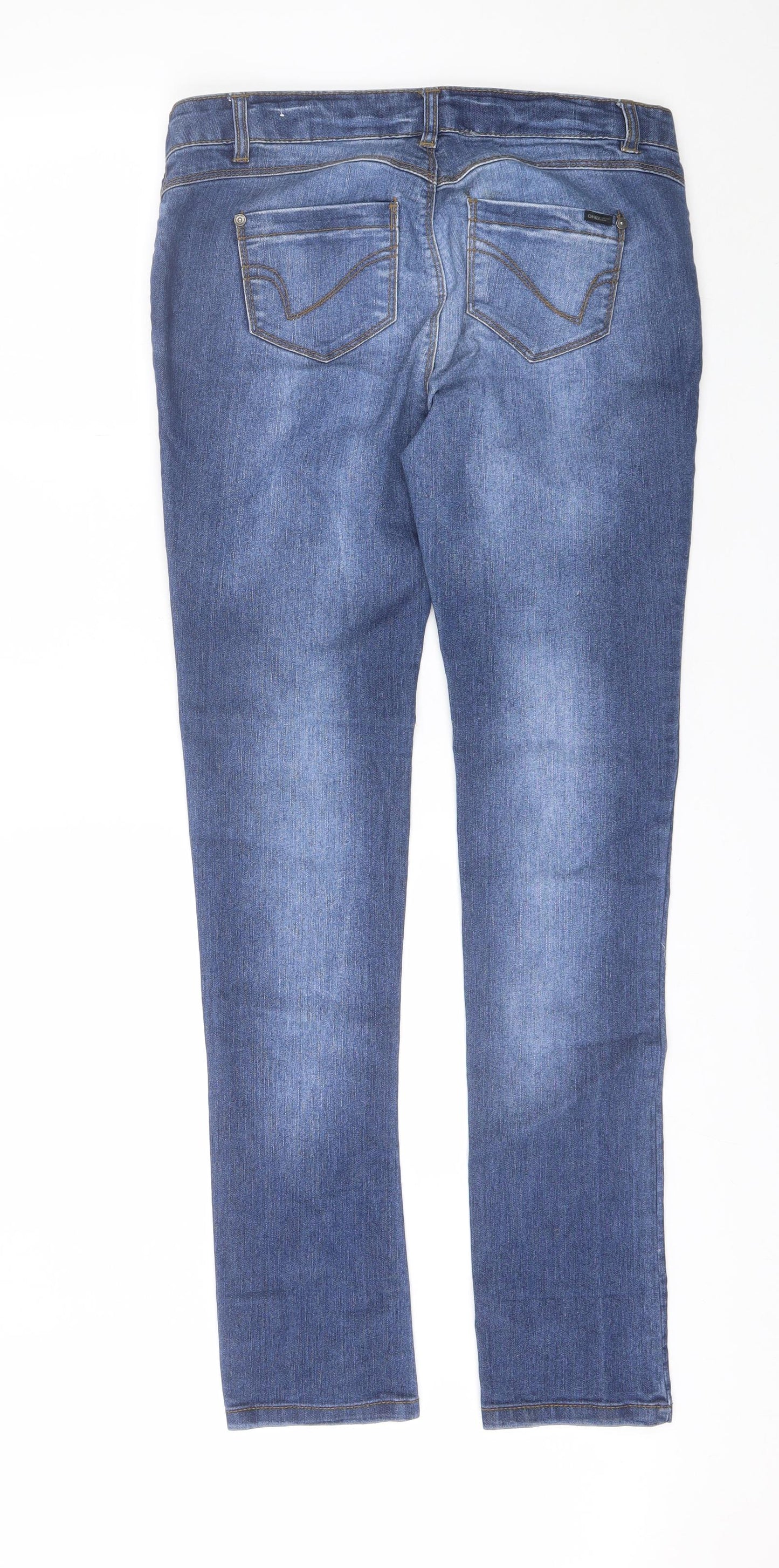 Only Womens Blue  Cotton Skinny Jeans Size 32 in L32 in Regular