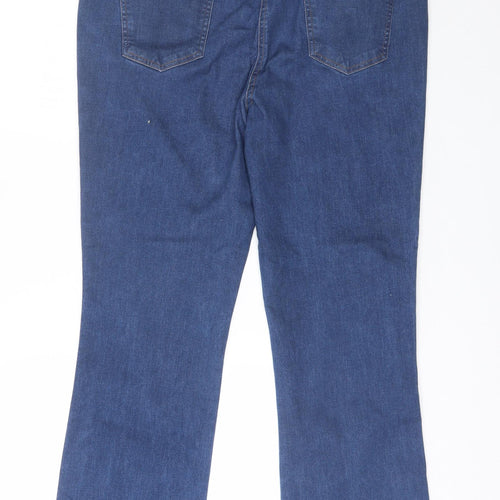 Cotton Traders Womens Blue  Cotton Bootcut Jeans Size 18 L28 in Regular
