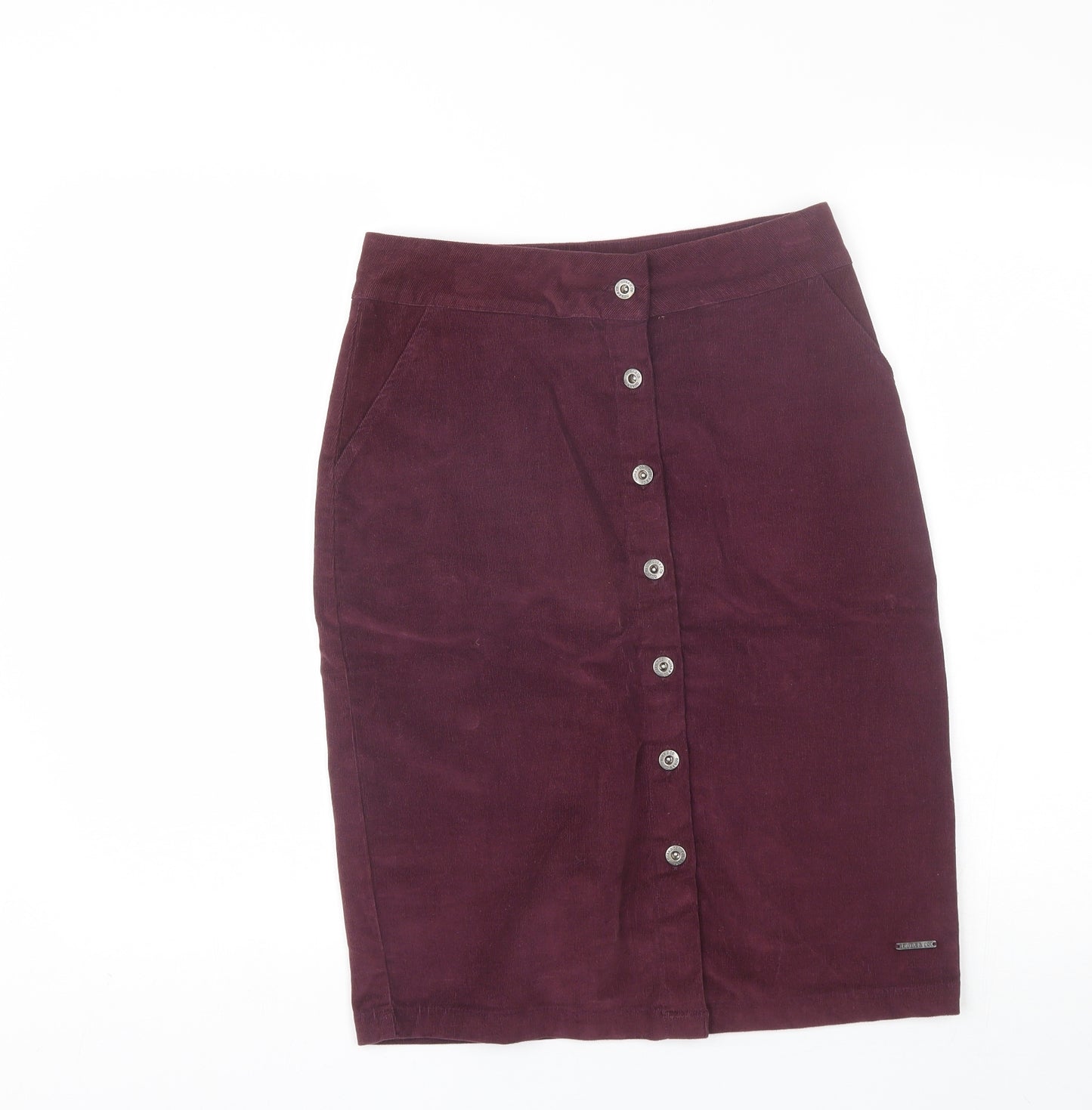 Quba & Co Womens Purple  Cotton A-Line Skirt Size 8