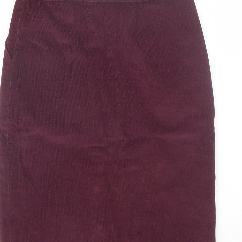 Quba & Co Womens Purple  Cotton A-Line Skirt Size 8