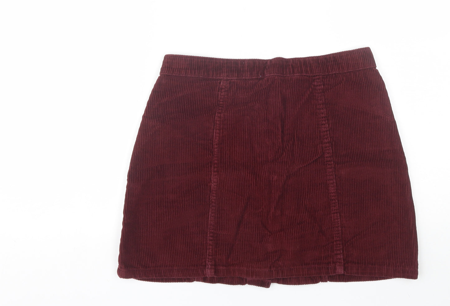 Denim Co. Womens Red  Cotton Mini Skirt Size 10