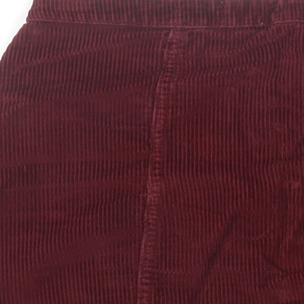 Denim Co. Womens Red  Cotton Mini Skirt Size 10