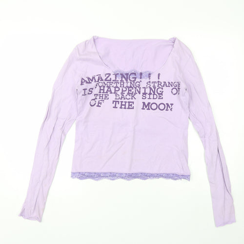 Preworn Womens Purple  Cotton Top Pyjama Top Size L