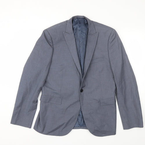 NEXT Mens Blue  Polyester Jacket Blazer Size 42