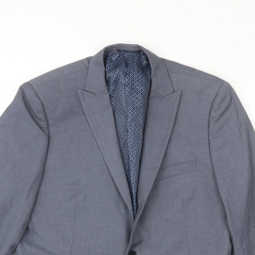 NEXT Mens Blue  Polyester Jacket Blazer Size 42