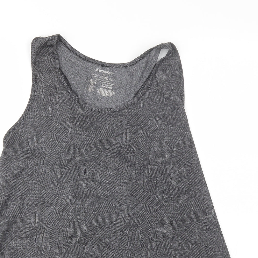Primark Womens Grey  Polyester Basic Tank Size XL Round Neck