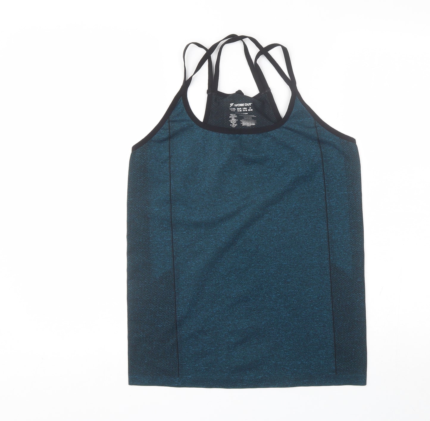 Primark Womens Blue  Polyester Basic Tank Size 18 Round Neck